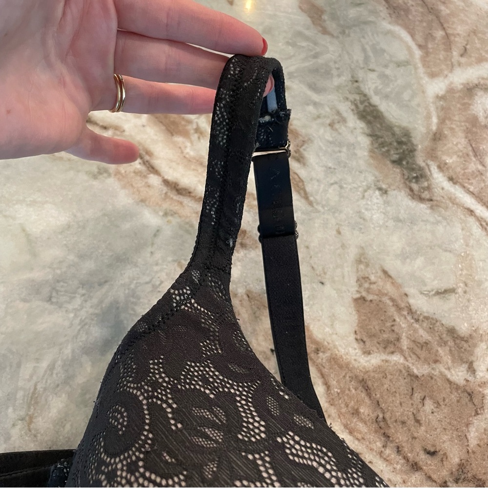 Cacique Bra 46DD Boost Plunge Lace Black Bra - Picture 3 of 10